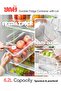 6.2L YAH Durable Fridge Container with Lid – Leakproof, Airtight Locks, Built-in Folding Handle - 6