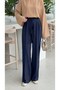 Rope Detailed Trousers Navy Blue