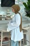 Tie-Detail Hijab Shirt White - 2