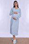 Mother's Comfort Maternity Nightgown with Breastfeeding Feature Effortt - Blue - 6