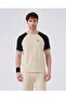 6Sm5013-Bg Men's T-Shirt - Beige/Black - 4