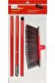 Floor Broom with a Long Handle Sturdy Iron-Handled Large & Wide Broom Head With Firm Bristles - Versatile Cleaning Instrument Ideal for Home and Office 3 Parts Adjustable Handle