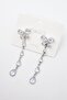 Zircon Stone Earrings - Silver - 2