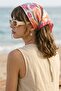 Patterned Fuchsia Bandana Scarf 50X50 - 3