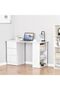 47-Inch Computer Desk with Drawers and Storage Shelves, Modern Home Office Writing Table, White, GT013 - 2