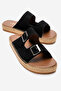 Matti Black Suede Buckle Lightweight Cork Sole Men's Slippers - 2