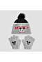 Boys Winter Gloves and Beanie with Mickey Mouse Print - Cotton