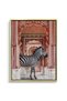Zebra in an Indian Palace Abstract Wall Art | Framed Canvas Print | Luxury Modern Decor for Living Room, Bedroom, Office & Gift - 2