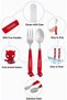 Hero Design Kids Cutlery Set with Case - 2-Piece Stainless Steel BPA Free Cutlery Set Includes Spoon, Fork and Case for Lunch Box, Picnic and Travel (Red) - 3