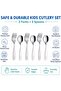 Children'S Cutlery Stainless Steel 6Pcs/ Kids Fork And Spoon Set - Dog & Bunny Engraved - 5