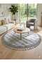 Babil Post Plush Non-Slip Carpet with Round Pompom Fringes, 1.3 ml Height, 2.2 ml Thickness, Easy to Wash