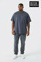Big Size Men's Basic T-Shirt - Cotton Plain T-Shirt 3Xl-6Xl Spr26Bts510