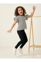 Girl's Tights and Striped T-Shirt 100% Cotton Set - 3