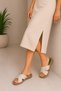 Vzyn 4508 Lightweight Soft Sole Comfort Gel Cross Strap Velcro Women's Slippers - 4