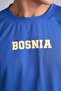 Boxy Fit Crew Neck Bosnia Printed Short Sleeve Blue T-Shirt I1070Ax26Hs - 4