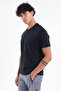 Modal Interlock Fabric Minimal Logo Crew Neck Men's Sports T-Shirt - 2