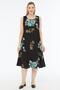 Fashion |   Plus Size Black Floral Print Summer Dress |   100% Viscose |   Flowing |   Daily Comfortable |