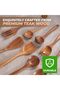 9-Piece Teak Wood Kitchen Utensil Set, Wooden Spoons for Cooking, Wooden Utensils for Cooking - 2