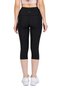 Nova Black Pocketed Capri High Waist Sports Leggings - 6