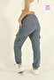 Women's Oversize Parachute Fabric Cargo Pocket, Leg Clip, Baggy Trousers - 3
