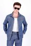 Men's Dark Blue Lycra Denim Regular Fit Buttoned Jeans Shirt John-3023 - 5