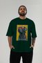 For the Love of Dogs 13 Front Dog Print Green Oversize T-Shirt 100% Cotton Unisex Dog Lover Premium Design - 5