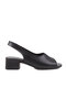 Bellina Women's Genuine Leather Knitted Detailed Wedge Heel Sandals - 2