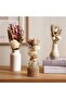 Nexun Flower Bouquet with Ceramic Vase 7x13x25cm - Natural - 3