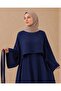 Ankanoor Oversize Muslin Hijab Dress with Cape on the Front 145 cm Anka265156 - 3
