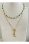 Blue Stone Star Charm Necklace and Kenik Necklace Set Double Necklace Set - 3