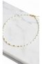 Mini Pearl and Green Aventurine Natural Stone Fine Necklace with Gold Detail - 4