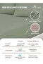 Pure Combed Cotton Fitted Bedsheet King Size 180x200 cm Sea Foam, 400 Thread Count - 2