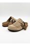 Women's Mc420 Genuine Suede Leather Tasseled Orthopedic Clog Cork Sole Slippers - 4