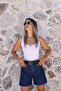 Dark Blue Jean Shorts - 2