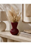 Luna Porcelain Look Decorative Vase with Ribbed Design 23 cm