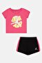 Toddlers Girl 2 Pieces Graphic Print Top And Shorts Set, Multicolor - 2