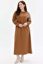 Stone Detailed Comfortable Fit Long Women's Dress