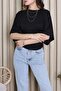 Stoned Modal Blouse Black - 52417.2181. - 3