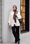 Double Pocket Openwork Spanish Sleeve Knitwear Cardigan -Cream - 3