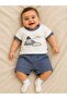 Baby Boy Soft Textured Shorts and T-Shirt Two-Piece Set