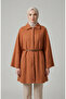 Bouquet Fabric Belted Winter Poncho 2233-02 Tile - 3