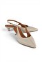 Harmony Genuine Leather Open-Back Heeled Shoes