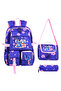 Korean Style Patterned Children's Primary School Backpack, Thermal Lunch Bag, and Pencil Case - 2