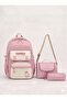 Licensed Twill Fabric Logo Cover Waterproof School Backpack, Thermal Lunch Bag and Pen Holder