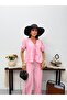 Drawstring Tie-Back Blouse and Pants Set - 3