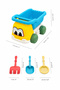 4 Piece Beach Set with Truck - Sand Sea Toy with Sieve, Shovel and Rake Blue - 5