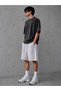Men's Striped Detail Comfortable Cut Baggy Shorts