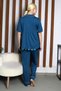 Pregnant Women's Pleated Banbu Short Sleeve Pajama Set - 8