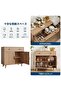 Sideboard with 2 doors, wooden sideboard, kitchen cabinet with drawers, bookcase, storage cabinet with doors, country style buffet, cabinet for living room, dining room, kitchen, hallway - 4