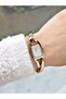 Special Design Steel Cord Gold Color Women Wrist Watch D1239Mr - 2